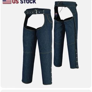 Blue Denim Ladies Motorcycle Bike Riding Chap